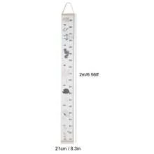 Zerodis Growth Chart, Cute Cartoon Pattern Wall Sticker Height Measure Growth Chart Portable Removable Roll Up Measure Wall Chart Home Room Decoration Hanging Ruler Wall Decor - #1 - View 3