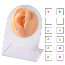 12 Pieces 1 Set Body Jewelry Colorful Round Mini  Magnet Nose Stud For Lady Gift