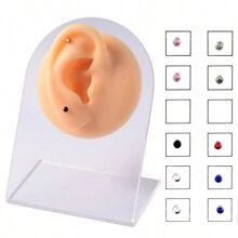 12 Pieces 1 Set Body Jewelry Colorful Round Mini  Magnet Nose Stud For Lady Gift