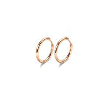 1pair 18k Gold Plated Titanium Steel Earring With 2.5mm Width Wire Circle, Simple Stainless Steel Fashionable Couple Jewelry In Korean, Japanese, European And American Style - Star - View 45