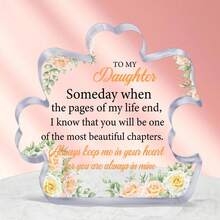 1個亞克力透明飾品,具有特殊含義的假日禮物,是值得信賴的家人,朋友,同事的禮物,可用於家居裝飾 - 無色 - 查看 1