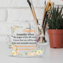 1個亞克力透明飾品,具有特殊含義的假日禮物,是值得信賴的家人,朋友,同事的禮物,可用於家居裝飾 - 無色 - 查看 3