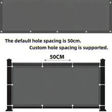 防水長方形遮陽帆,具有防uv功能,適用於陽台隱私屏幕,室外遮陽帆布,帶4條繩子防偷窺,適用於戶外庭院遮陽棚 - 米色 - 查看 7