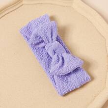 3入組嬰兒和兒童彈性頭帶,紋理和襞細節裝飾和蝴蝶結裝飾 - 彩色 - 查看 5