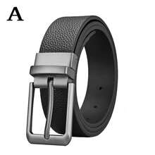 1條男士雙面可旋轉扣休閒商務裝飾腰帶,適用於商務和日常穿著 - 彩色 - 查看 2