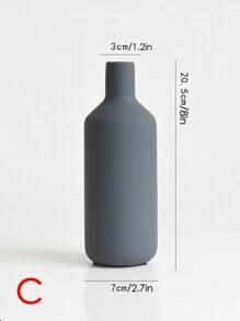 1pc Modern Simple Macaron Gray Ceramic Vase, Home Decor Item For Living Room Desk, Creative Small Flower Vase For Tabletop Floral Arrangement Back To School Room Decor School Supplies Glass Vase