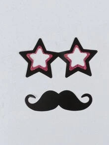 24入組搞笑生日照片道具,包括獨角獸角、嘴唇等