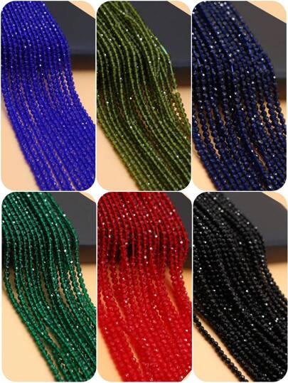 1 Filo Perle Di Spinello Verde E Blu Reale Da 3 Mm Per Fare Ciondoli A Mano Per Orecchini, Braccialetti E Accessori Per Gioielli Fai Da Te
