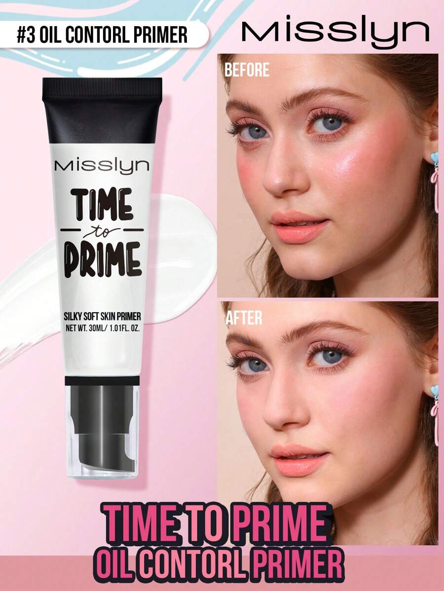 MISSLYN 1件裝 Time To Silky 臉部妝前乳 30ml，保濕妝感抓力，平滑質地，輕盈臉部妝前乳，緞面妝效，適合日常穿搭、派對與Y2K風格