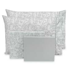 Sheet Sets With Pillowcases - 灰色 灰色的花 - 查看 2