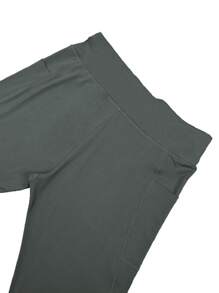 1pc Pocket Design High Waist Stretchy Yoga Leggings, Compression Tights For Yoga, Fitness, Running - Army Green - View 5