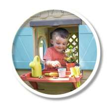 Smoby Casa Jardin Temático con accesorios 128,5X132X135 Cm - Multicolor - Ver 2