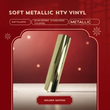 Soft Metallic Heat Transfer Vinyl - Gold - View 1