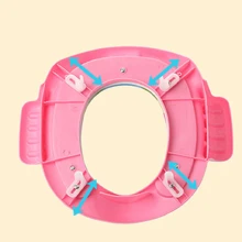 Children's Toilet Seat With Ladder, Folding Step Stool, Seat Cover And Adjustable Footrest For Boys And Girls, Bathroom Potty Training Seat For Toddlers - Pink - View 5