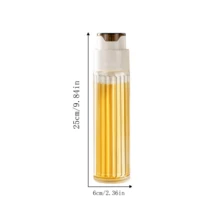 1入組具有自動開啟和防漏功能的玻璃油瓶,廚房用醋瓶,適用於油、醬油、醋和其他調味料,不滴、不漏,重力和壓力導致的設計 - 白色 - 查看 2