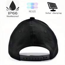 UXSIO LED Solar Ultra Bright Hat,Baseball Cap  SOS  Outdoors LED Flash Light Cap For Cycling Fishing Jogging Camping Adjustable Hat Adult One Size Fits All White Pink Black - Pink - View 6