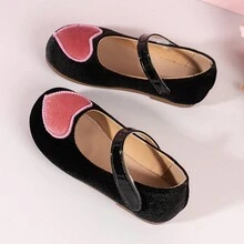 Children's New Spring And Autumn Cute Heart Shaped Princess Soft Sole Shoes, Performance Shoes - Black - View 4
