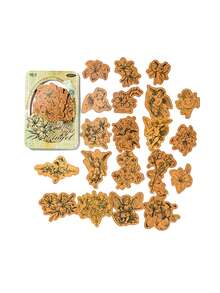 CANDY POETRY 一包40張復古風格植物花卉貼紙,適用於剪貼簿,diy裝飾,節日禮品,個性化日程表,學校/辦公室創意文具用品 - 綠色 - 查看 10