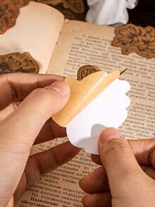 CANDY POETRY 一包40張復古風格植物花卉貼紙,適用於剪貼簿,diy裝飾,節日禮品,個性化日程表,學校/辦公室創意文具用品 - 綠色 - 查看 3