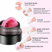 XEIJAYI 1pc Solid Builder Gel For Nails, Extension Hard Nail Gel, Non-Sticky Hand Nail Sculpture Gel, Acrylic Extend Nail Gel For Nail Art - White - View 5