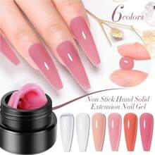 XEIJAYI 1pc Solid Builder Gel For Nails, Extension Hard Nail Gel, Non-Sticky Hand Nail Sculpture Gel, Acrylic Extend Nail Gel For Nail Art - White - View 4