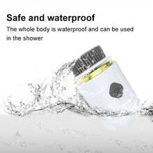 1入便攜式面部刷,帶有2個旋轉刷頭,深層毛孔清潔刷,迷你旅行尺寸,usb可充電 - 白色 - 查看 4