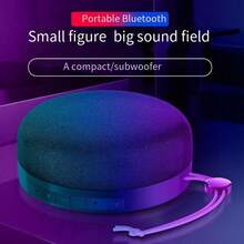 1只擁有強大低音的無線揚聲器,迷你布料設計,攜帶方便並配有掛繩tws揚聲器 - 紅色 - 查看 5