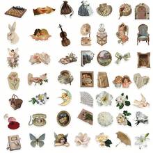 50pcs Vintage Style Graffiti Stickers For Journaling, Guitar, Notebook, Luggage, Waterproof Diy Decals - Multicolor - View 5