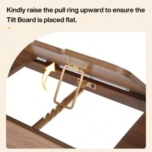 Tribesigns Overbed Table, 70.9" Queen Size Bed Table Over Bed Desk With Adjustable Tilt Board, Mobile Laptop Cart Computer Desk With 2 AC Outlets & 2 USB Ports On Wheels For Home/Hospital, Brown - Brown - View 8