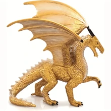 1pc Golden Dragon Fantasy Toy, Mighty Dragon Statue, Anime Figure, Perfect Gift For Collectors - Gold - View 3