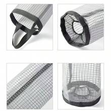 Wall-Mounted Kitchen Storage Basket For Plastic Bags And Garbage Bags, Space Saver And Storage Organizer - Black - View 5