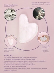 1 件可爱迷你白玉刮痧板天然玉石按摩刮痧板按摩放松工具亚洲美容秘诀面部工具缓解紧张减少浮肿美容护肤工具 - 白色 - 查看 6