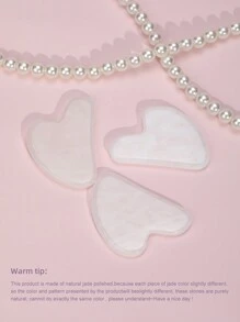 1 件可爱迷你白玉刮痧板天然玉石按摩刮痧板按摩放松工具亚洲美容秘诀面部工具缓解紧张减少浮肿美容护肤工具 - 白色 - 查看 8