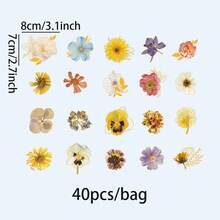 1 件裝復古植物元素設計 Pvc 貼紙,帶有金箔,用於裝飾計劃表和日記 - 蕨草樂趣 - 查看 2