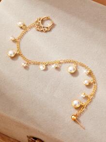 1入精緻閃亮甜美酷感珍珠鼻鍊,適用於派對、夜店或外出穿搭 - 彩色 - 查看 2