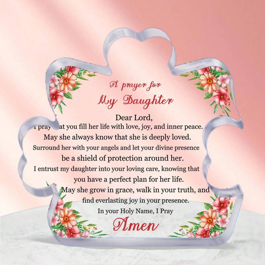 給家人、同事、好朋友的絕佳假日禮物,獨特的亞克力拼圖禮物,創意生日禮物,辦公室、桌面裝飾禮物 - 無色 - 查看 1