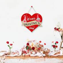 1入組情人節派對裝飾愛心標誌,愉快的情人節門掛 - 彩色 - 查看 1