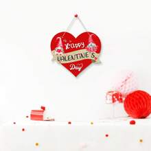 1入組情人節派對裝飾愛心標誌,愉快的情人節門掛 - 彩色 - 查看 3