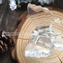 1pc Crystal & Butterfly Shape Colorful Creative Christmas Gift Desktop Decoration, Luxury Soft Ornament For Shop, Office, Study Room - White - View 6