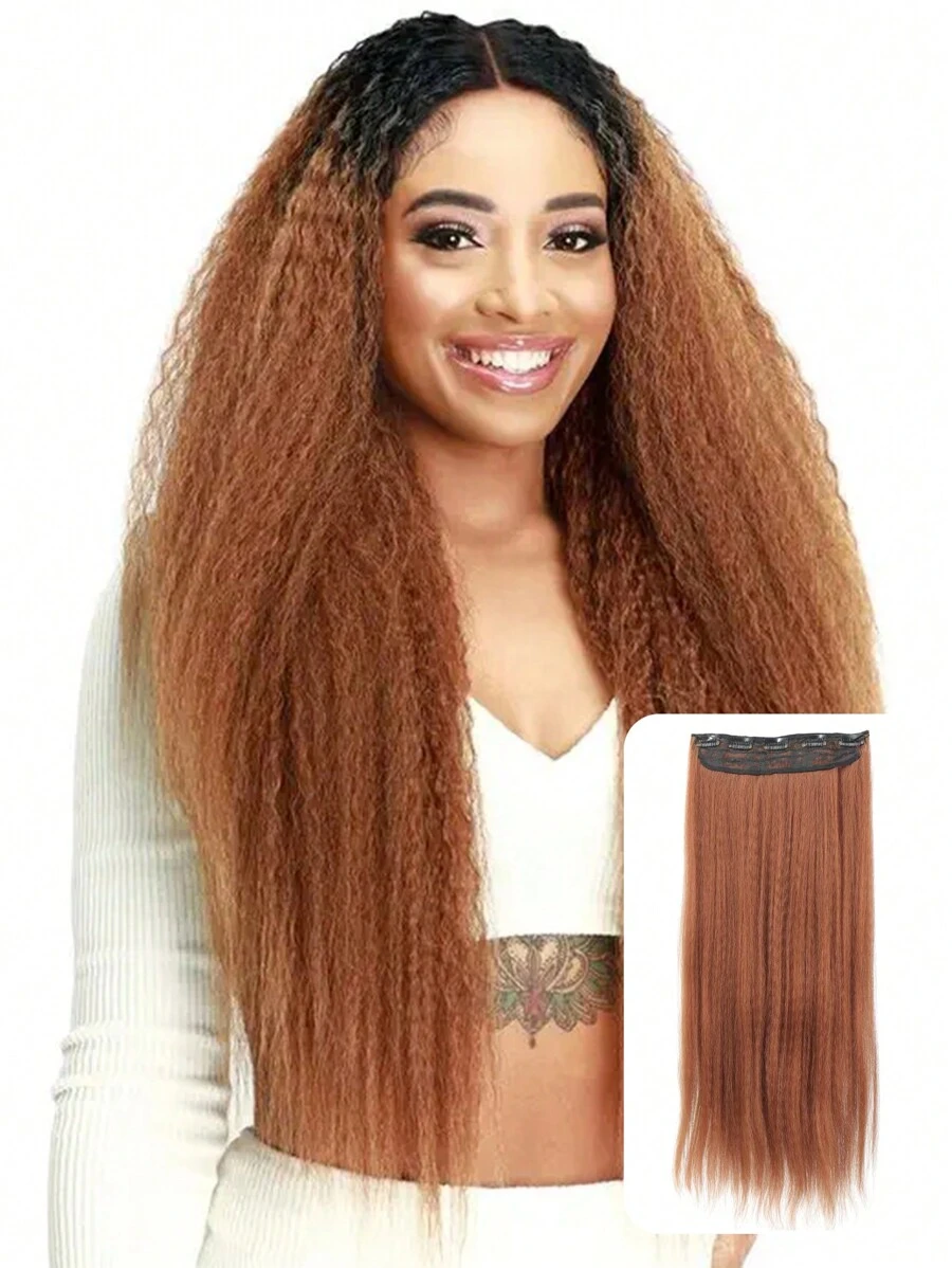 1PC 24Inchs Hair Extensions Clip In For Kinky Straight Clip In Hair