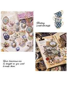 30 cái/gói Baroque Bộ xương Cứng Thẻ Tạp chí Làm sổ lưu niệm Thủ công trang trí Sổ lưu niệm Hình dán - Màu be - Xem 7