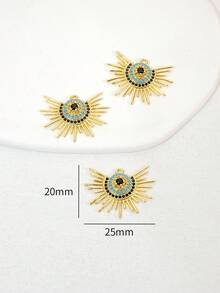 2入組時尚黃金系列吊墜,適合女性製作金色耳環項鍊,適用於聖誕節 - 金色 - 查看 10