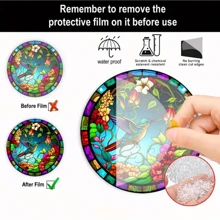 1 件蜂鳥捕日器 - 懸掛的彩色玻璃窗適合辦公室、房間和廚房裝飾、花園裝飾、送給家人和朋友的完美禮物。 - 彩色 - 查看 4