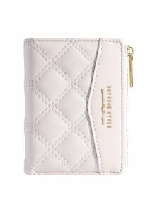 2 In 1 Women Short Wallet & Card Holder, Embroidered TPU Connection, Student/Mini Coin Purse, Minimalist Handbag