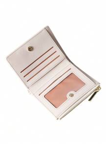 2 In 1 Women Short Wallet & Card Holder, Embroidered TPU Connection, Student/Mini Coin Purse, Minimalist Handbag