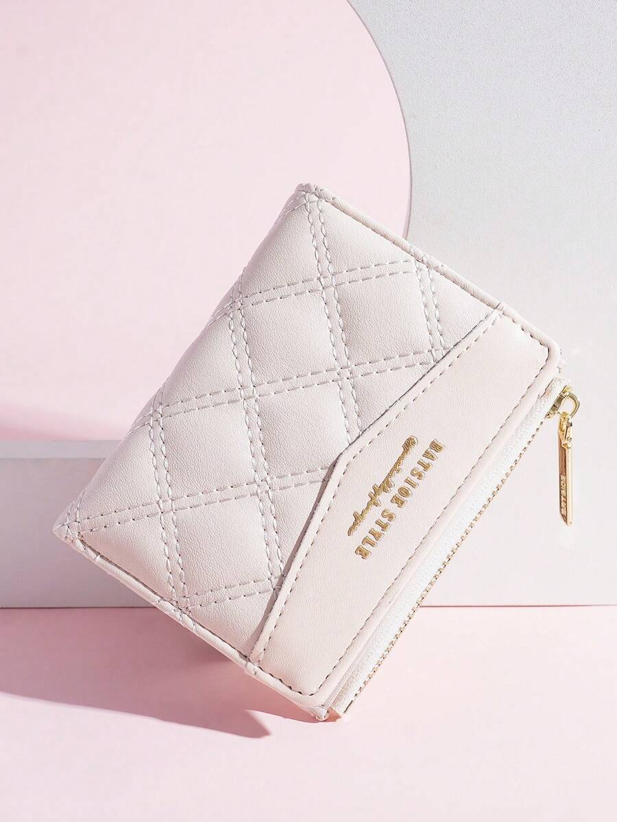 2 In 1 Women Short Wallet & Card Holder, Embroidered TPU Connection, Student/Mini Coin Purse, Minimalist Handbag