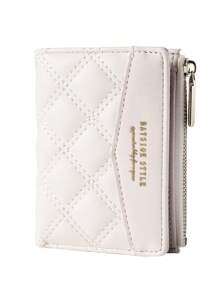 2 In 1 Women Short Wallet & Card Holder, Embroidered TPU Connection, Student/Mini Coin Purse, Minimalist Handbag