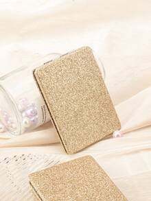 1入夾層pu皮革雙面化妝鏡,高清鏡面,單面2倍放大。適用於媽媽、姑媽、祖母、女兒、侄女、姐妹、新娘、伴娘等人士。獨特的設計散發溫暖,是慶祝節日、生日、婚禮、母親節和情人節的完美禮物 - 彩色 - 查看 2