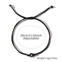 1/26 件 2024 新款情人节珠宝手工制作 2 层黑绳字母简约手链男士简约航海礼物情人节、妈妈、母亲、母亲节、礼物 - 彩色 - 查看 6