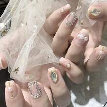 20pcs Mixed Shaped Rhinestones With Multi-Facet For Diy Nail Decoration - Red - View 7